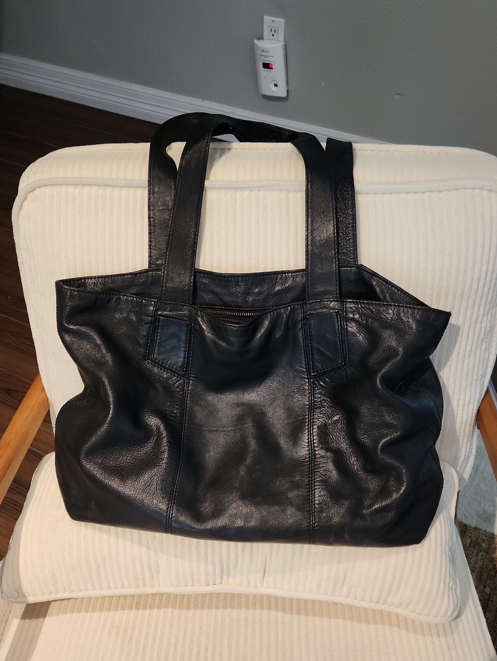 Donna Karan Black Leather Tote